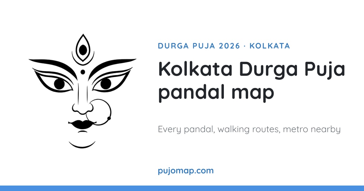 Pujo Map shows these veg places on the same map as the pandals.